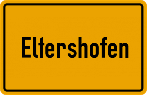 Ortsschild Eltershofen