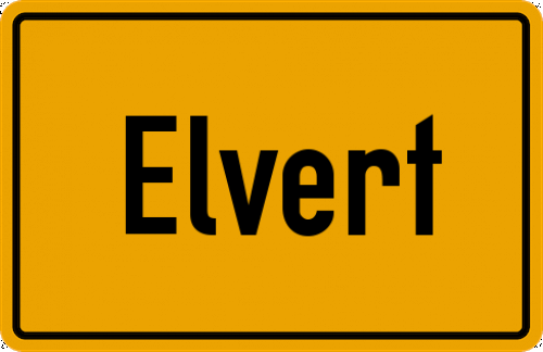 Ortsschild Elvert