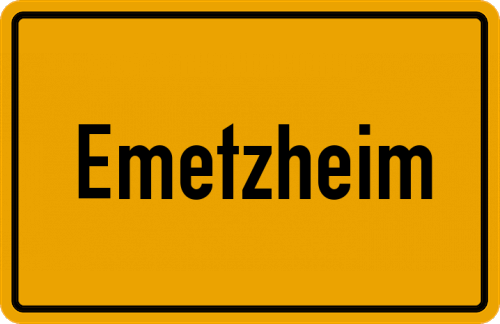 Ortsschild Emetzheim