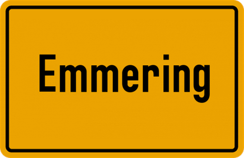 Ortsschild Emmering, Kreis Fürstenfeldbruck