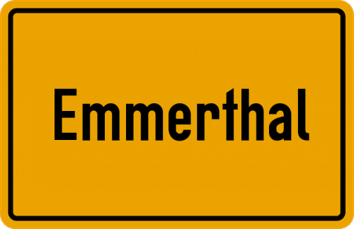 Ortsschild Emmerthal, Niedersachsen