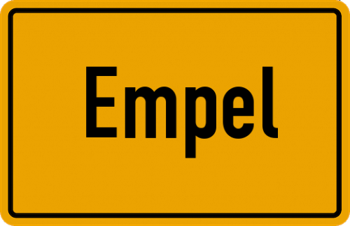Ortsschild Empel, Kreis Rees