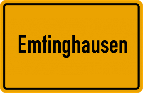 Ortsschild Emtinghausen