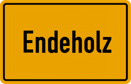 Ortsschild Endeholz