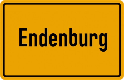 Ortsschild Endenburg