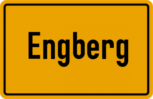 Ortsschild Engberg, Niederbayern