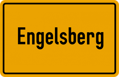 Ortsschild Engelsberg, Oberbayern