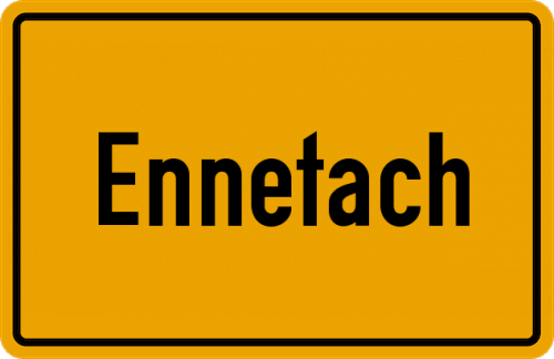 Ortsschild Ennetach