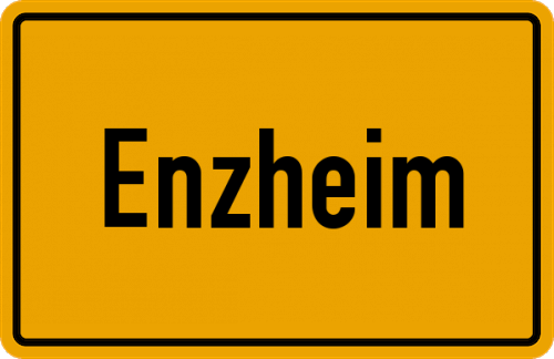 Ortsschild Enzheim, Rheinhessen
