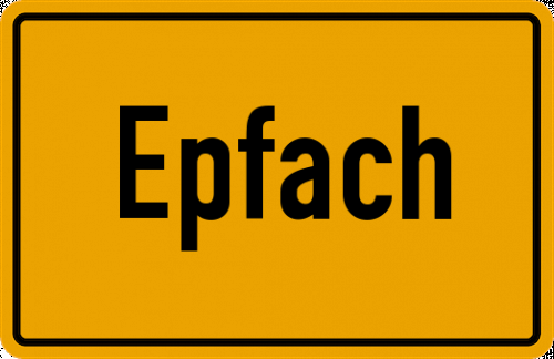 Ortsschild Epfach, Gemeinde Denklingen