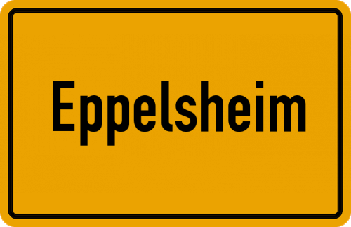 Ortsschild Eppelsheim, Rheinhessen