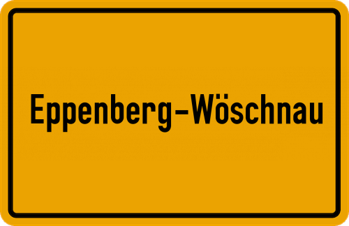 Ortsschild Eppenberg-Wöschnau