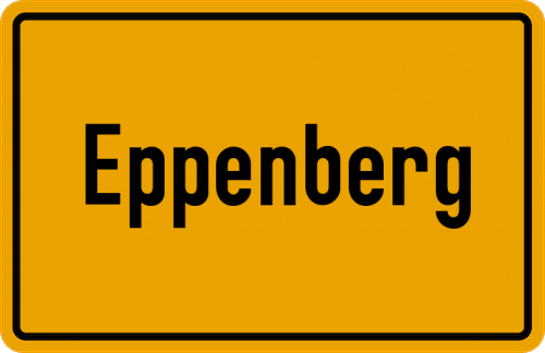 Ortsschild Eppenberg, Niederbayern