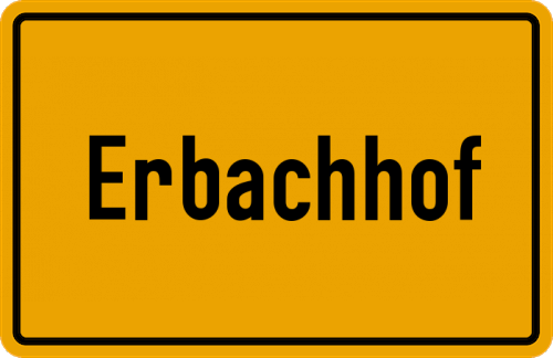 Ortsschild Erbachhof