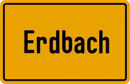Ortsschild Erdbach, Württemberg