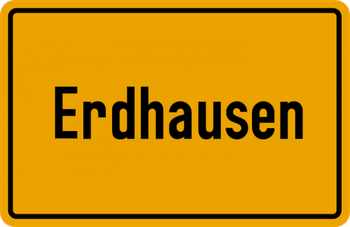 Ortsschild Erdhausen
