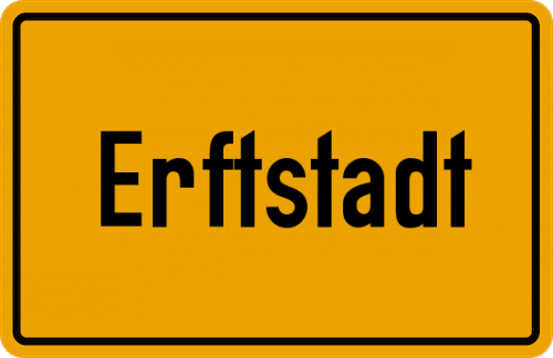 Ortsschild Erftstadt