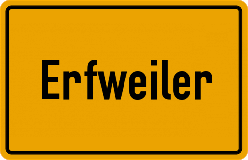 Ortsschild Erfweiler