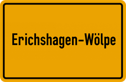 Ortsschild Erichshagen-Wölpe
