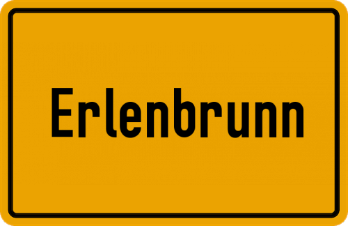 Ortsschild Erlenbrunn