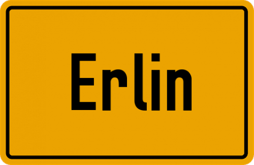 Ortsschild Erlin