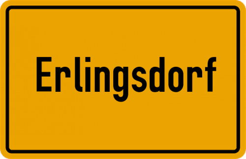 Ortsschild Erlingsdorf