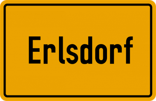 Ortsschild Erlsdorf
