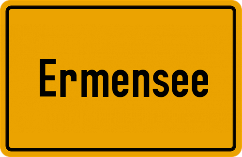 Ortsschild Ermensee