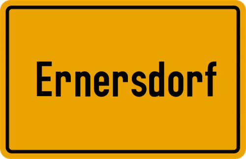 Ortsschild Ernersdorf