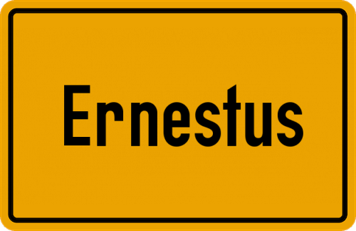 Ortsschild Ernestus