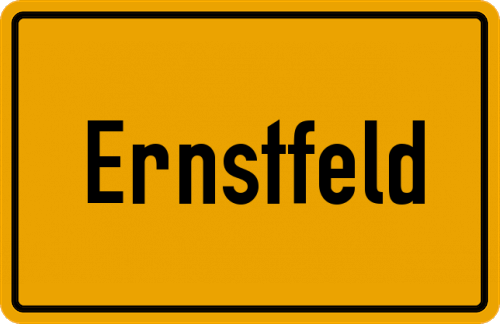 Ortsschild Ernstfeld, Oberpfalz