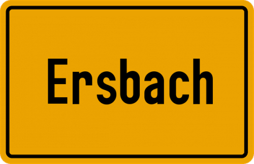 Ortsschild Ersbach