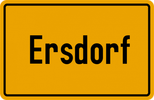 Ortsschild Ersdorf