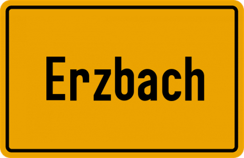 Ortsschild Erzbach