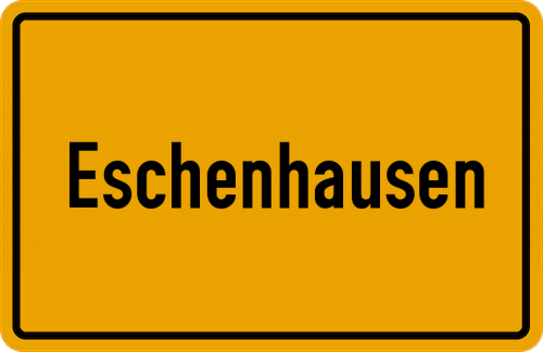 Ortsschild Eschenhausen
