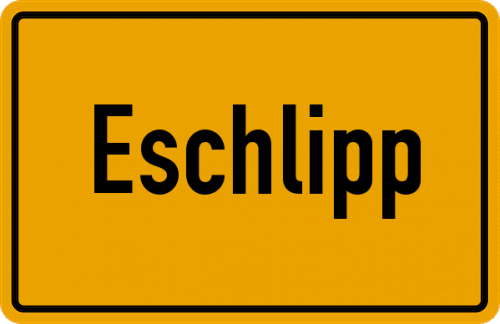 Ortsschild Eschlipp