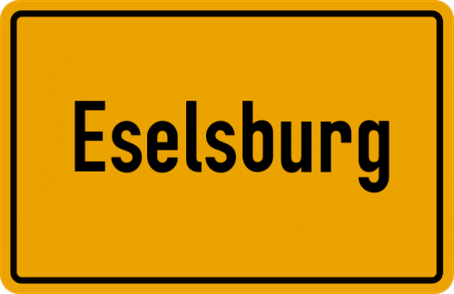 Ortsschild Eselsburg