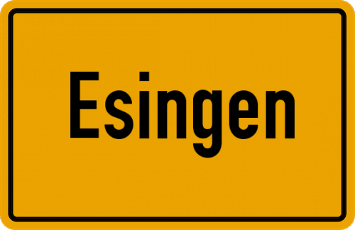 Ortsschild Esingen
