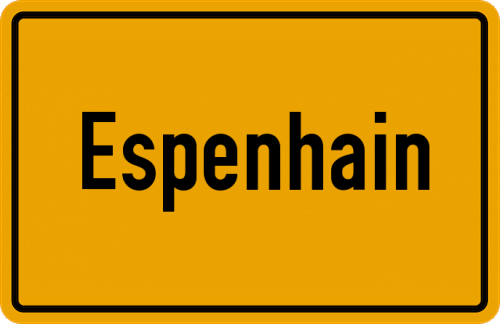 Ortsschild Espenhain