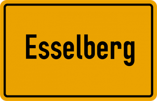 Ortsschild Esselberg, Mittelfranken