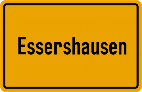 Ortsschild Essershausen