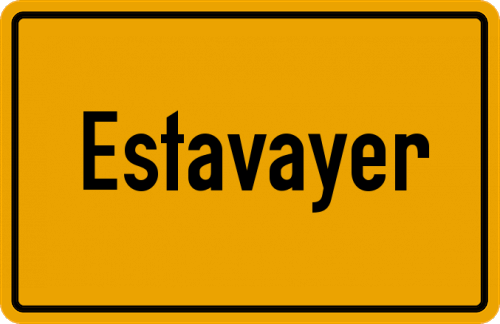 Ortsschild Estavayer