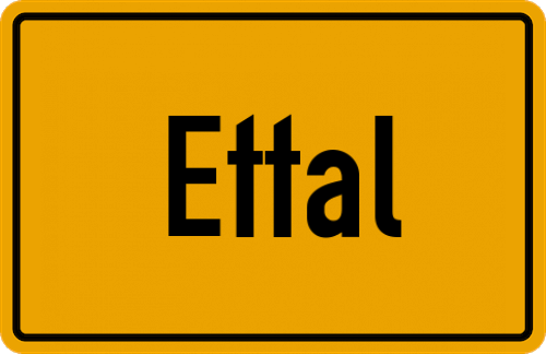 Ortsschild Ettal
