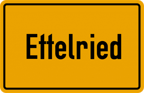 Ortsschild Ettelried