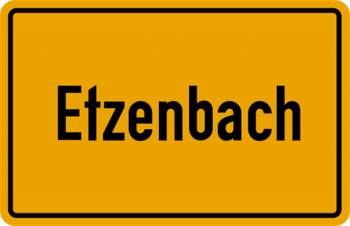 Ortsschild Etzenbach