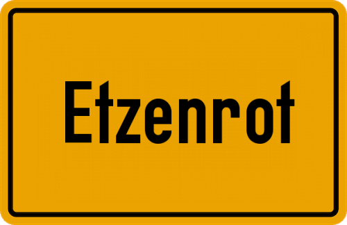 Ortsschild Etzenrot