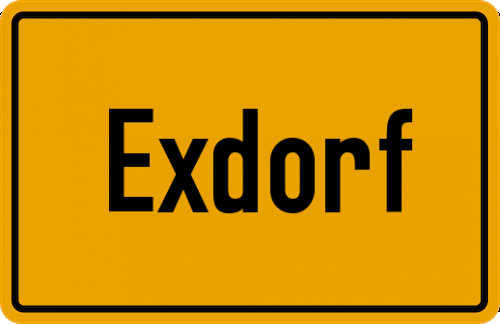 Ortsschild Exdorf