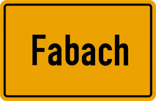 Ortsschild Fabach