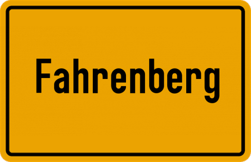 Ortsschild Fahrenberg