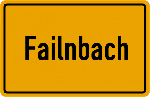 Ortsschild Failnbach, Niederbayern